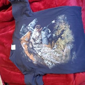 Heavy weight tee with horses